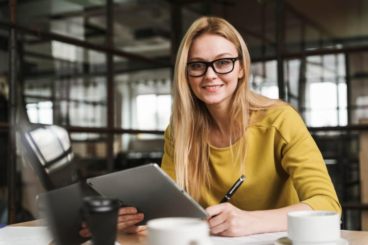 One on one mentoring session reviewing business financial statements